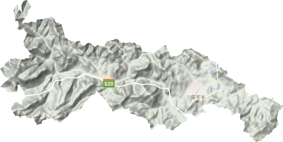 虞宅乡地形地图