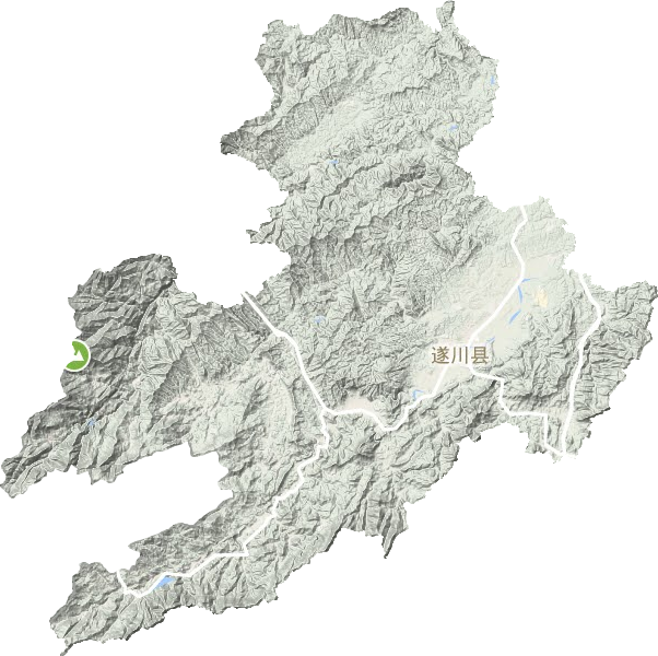 遂川县地形地图