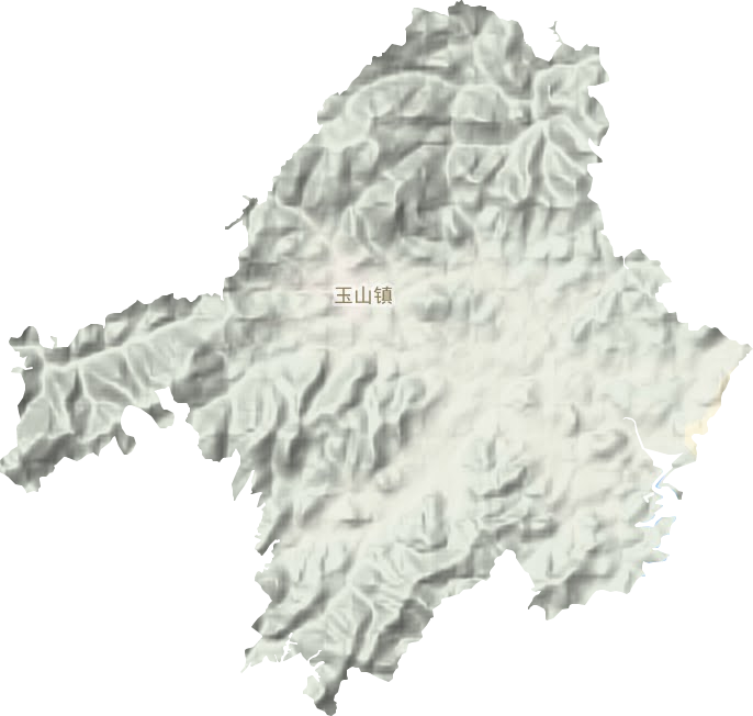 玉山镇地形地图