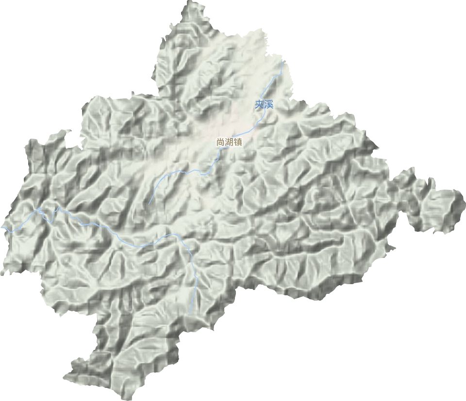 尚湖镇地形地图