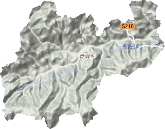 盘峰乡地形地图