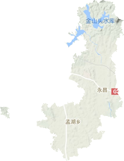 永昌街道地形地图