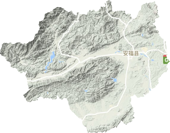 安福县地形地图