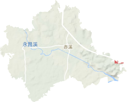 赤溪街道地形地图