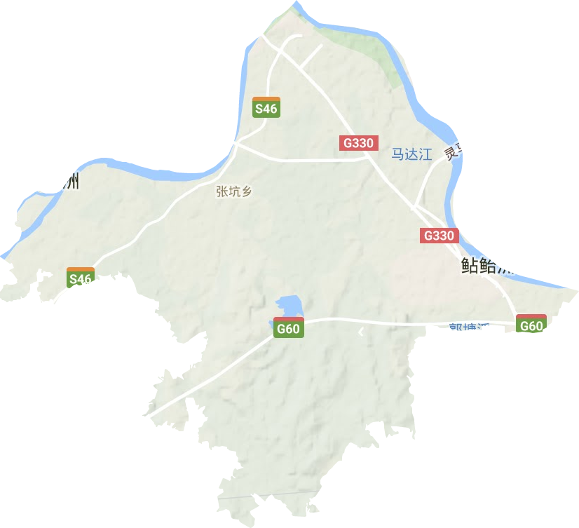 上华街道地形地图