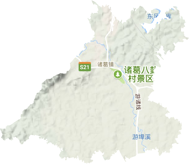 诸葛镇地形地图