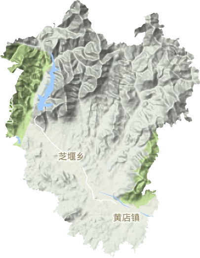 黄店镇地形地图