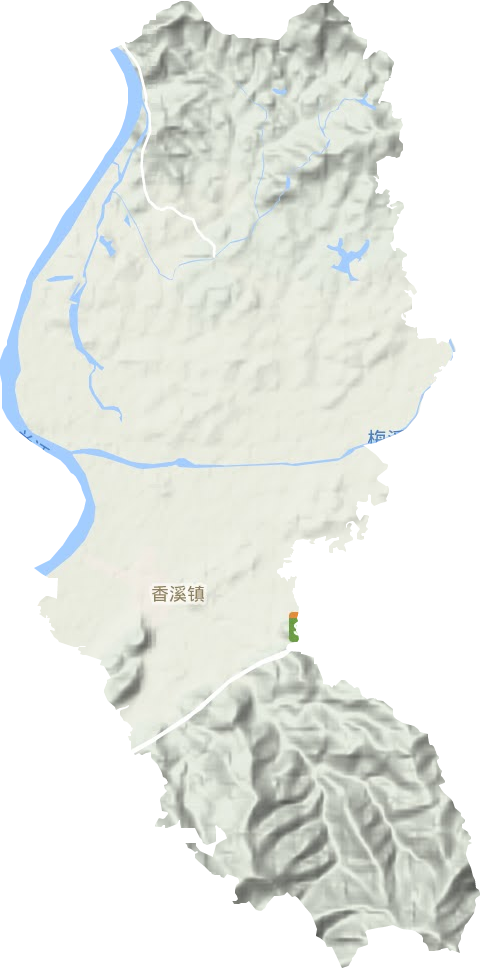 香溪镇地形地图