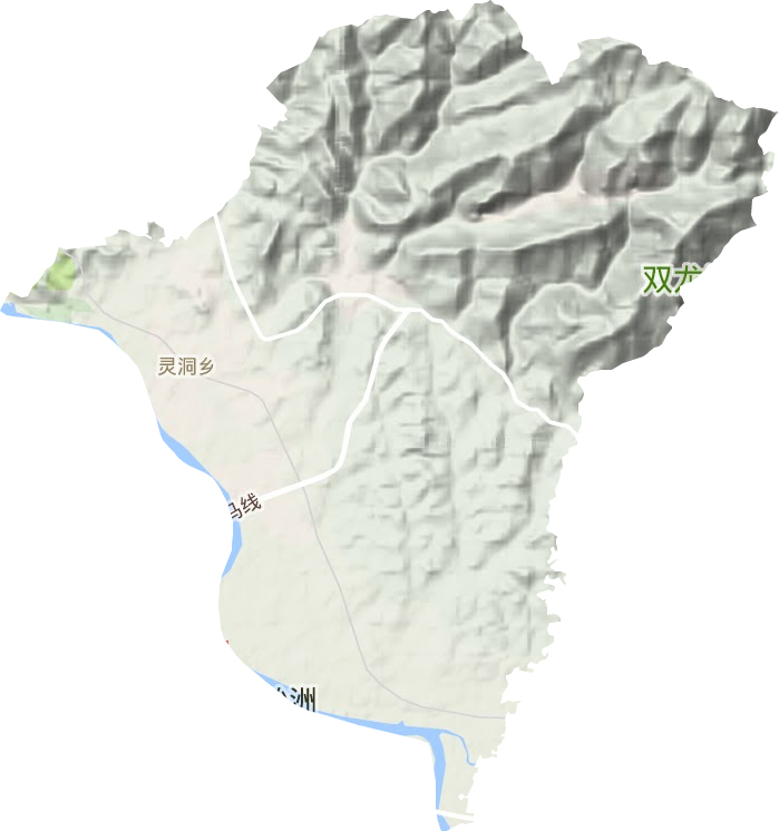 灵洞乡地形地图