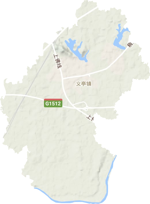 义亭镇地形地图