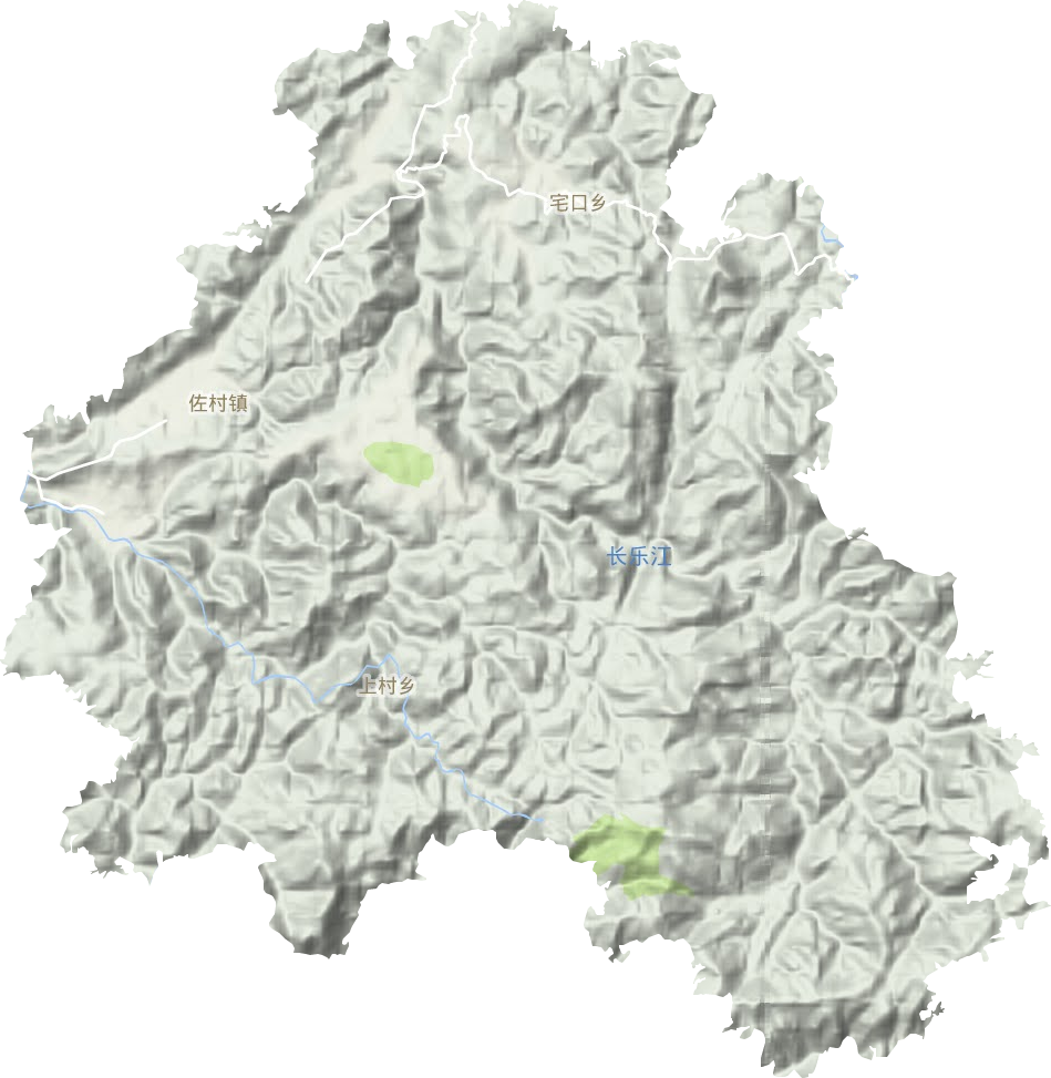 佐村镇地形地图