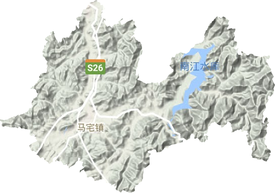 马宅镇地形地图