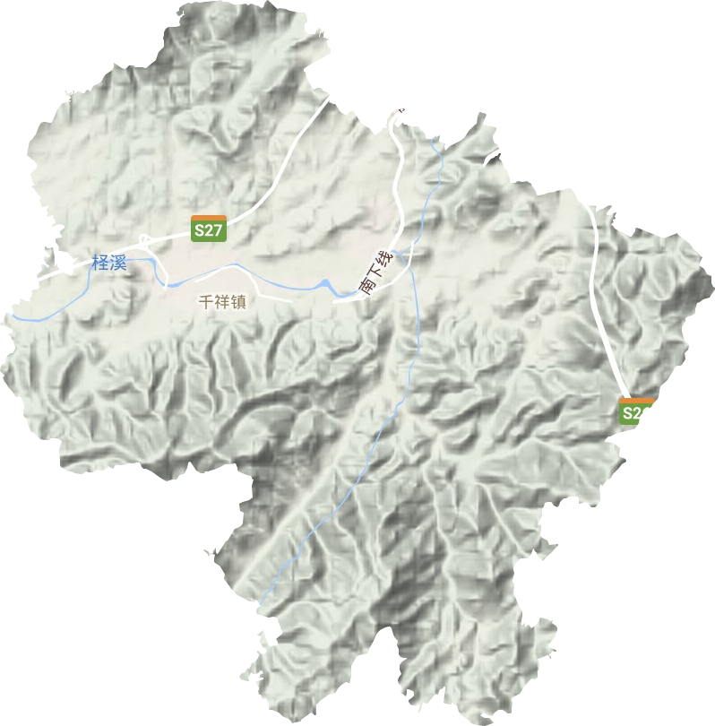 千祥镇地形地图