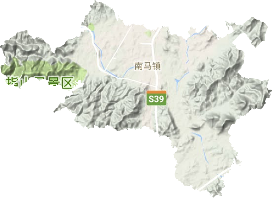 南马镇地形地图