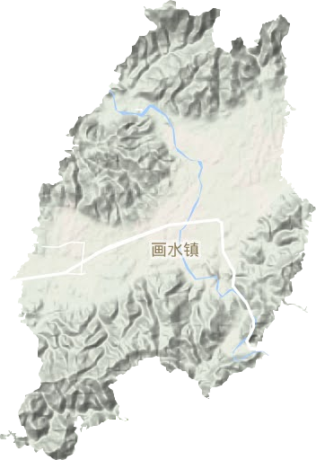 画水镇地形地图
