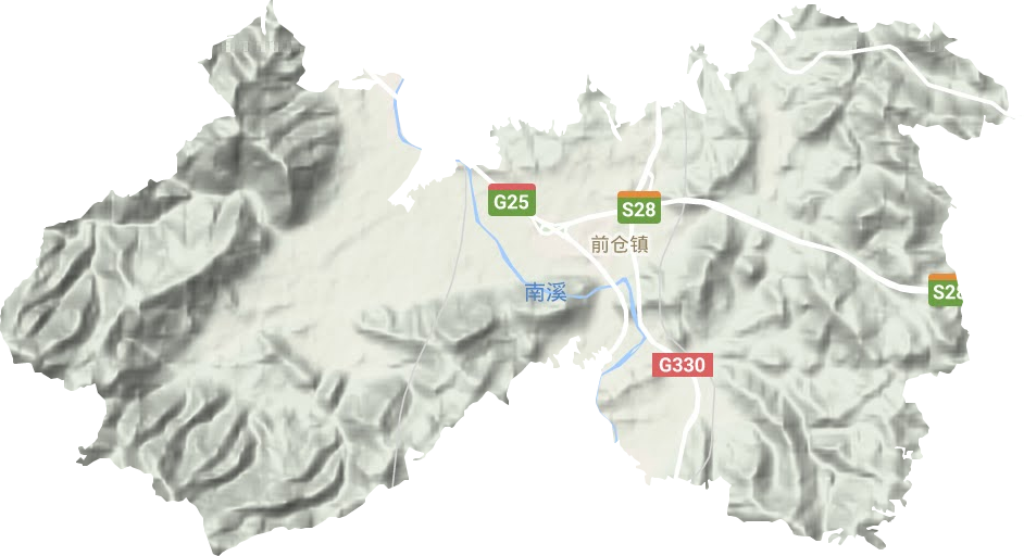前仓镇地形地图