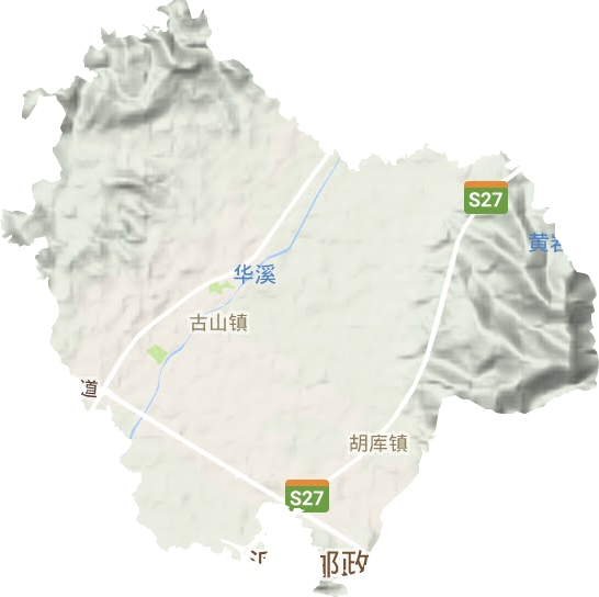 古山镇地形地图