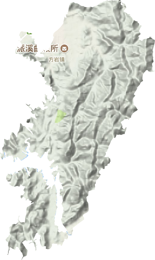 方岩镇地形地图
