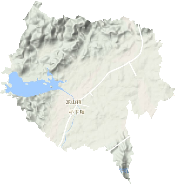 龙山镇地形地图