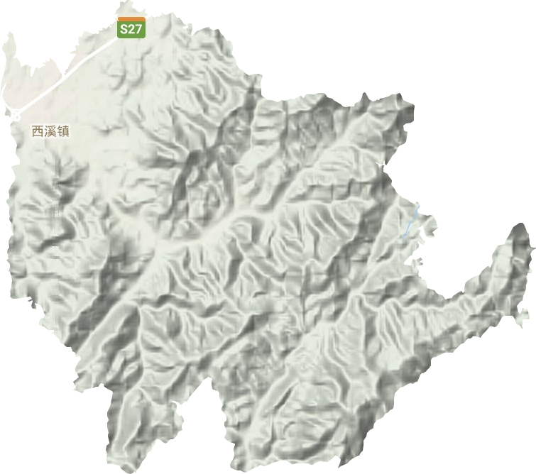 西溪镇地形地图