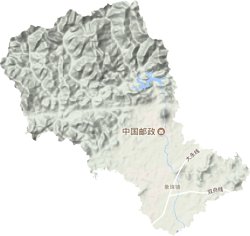 象珠镇地形地图