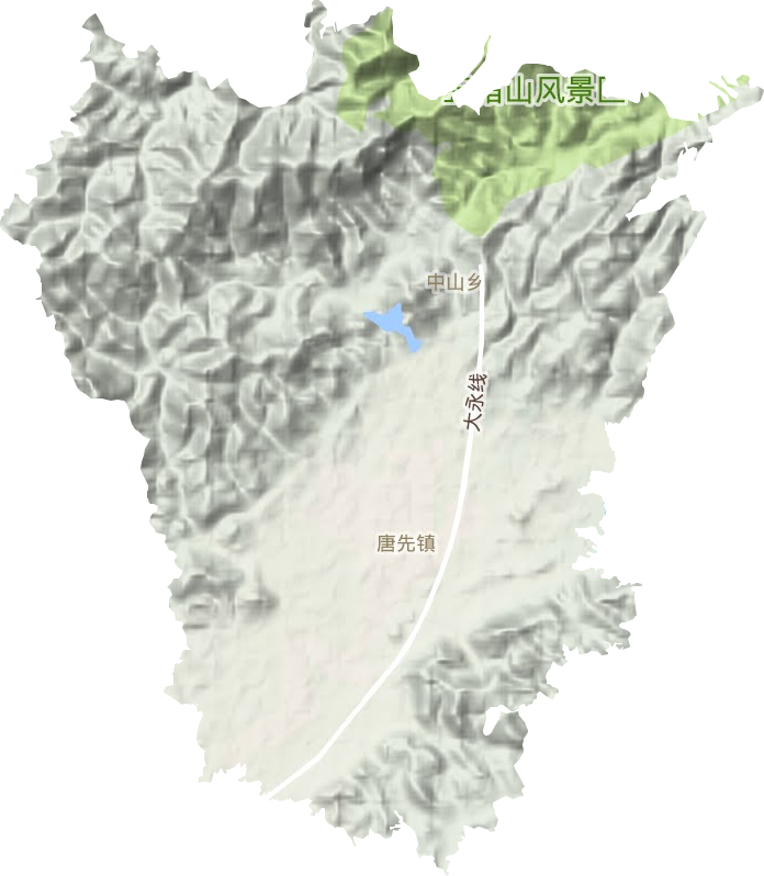 唐先镇地形地图