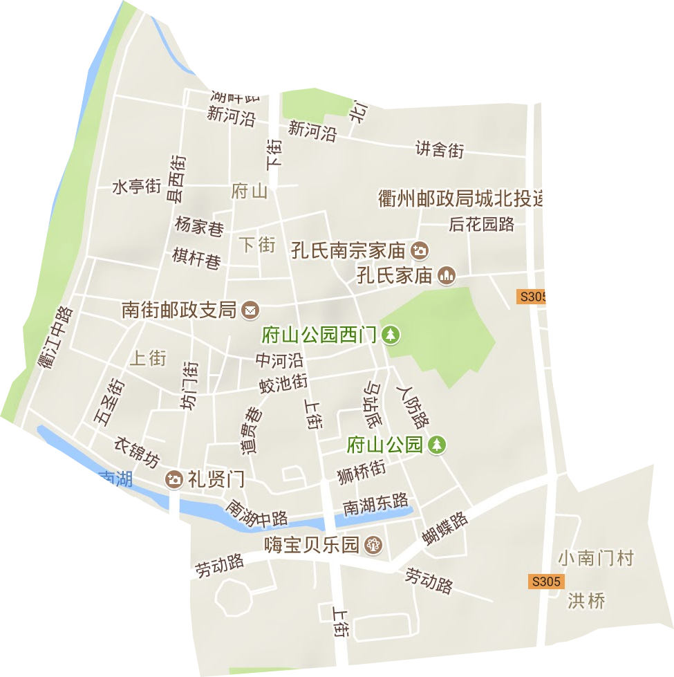府山街道地形地图