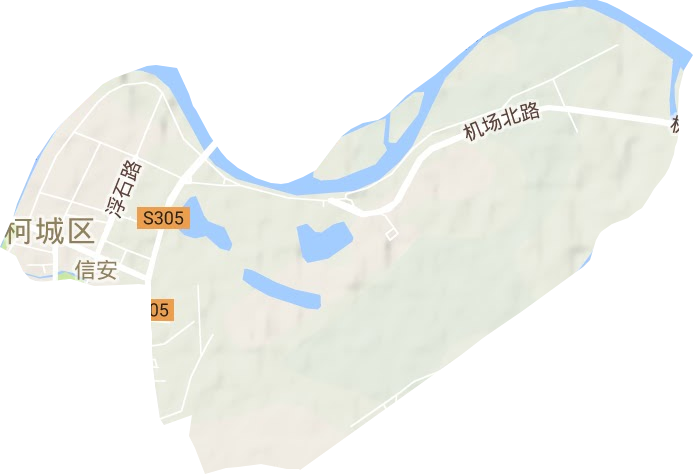 信安街道地形地图