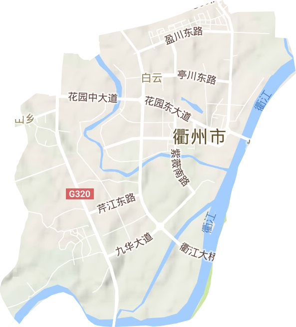 白云街道地形地图