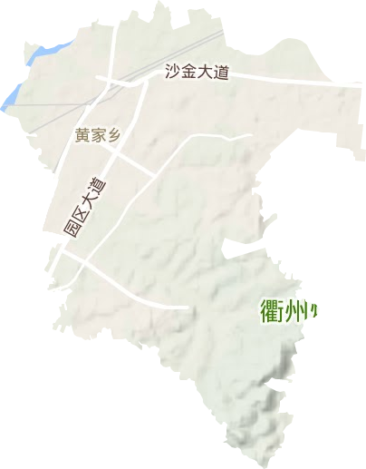 黄家乡地形地图