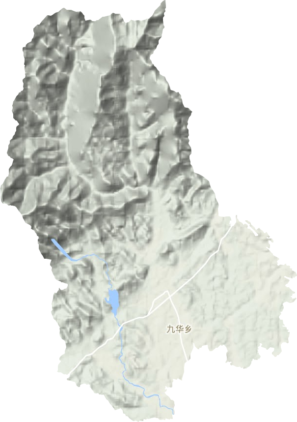 九华乡地形地图