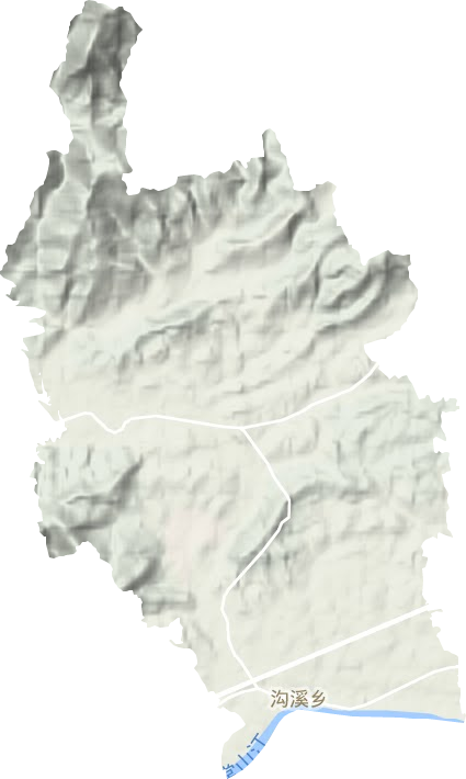 沟溪乡地形地图