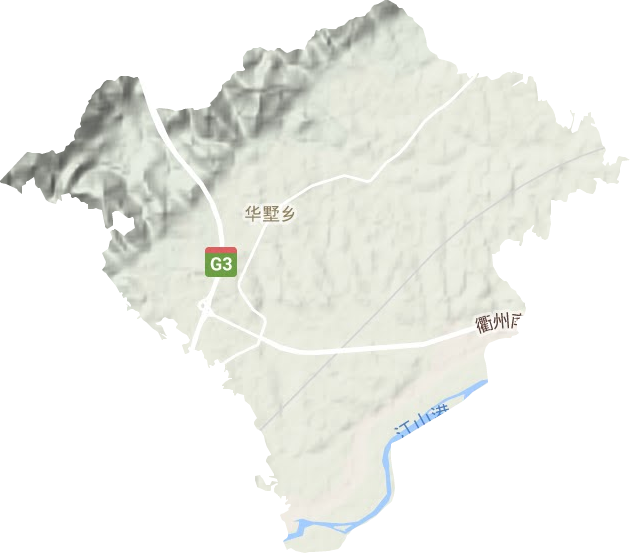 华墅乡地形地图