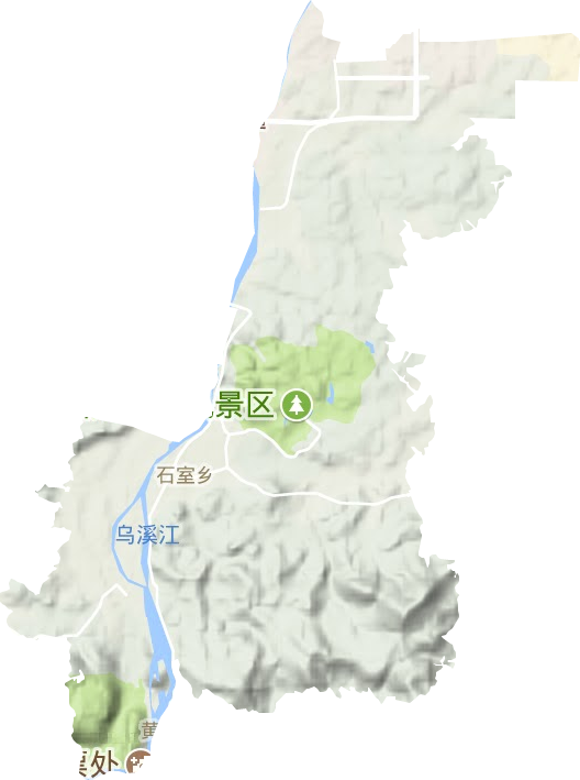 石室乡地形地图