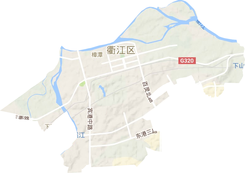 樟潭街道地形地图
