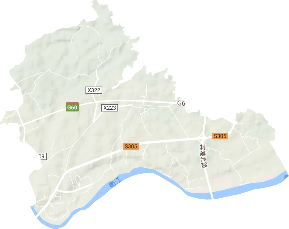 浮石街道地形地图