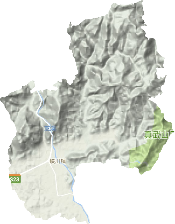 峡川镇地形地图