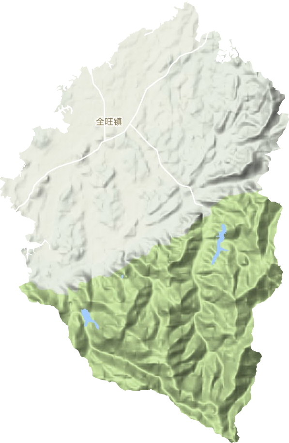 全旺镇地形地图
