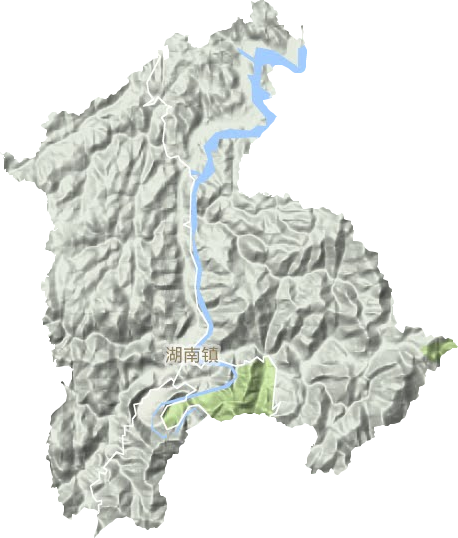 湖南镇地形地图