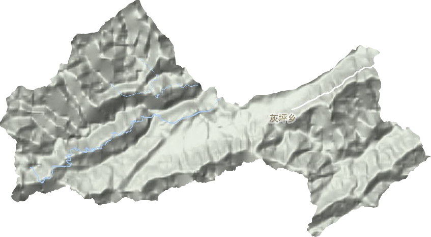 灰坪乡地形地图