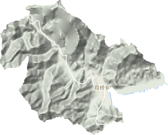 双桥乡地形地图