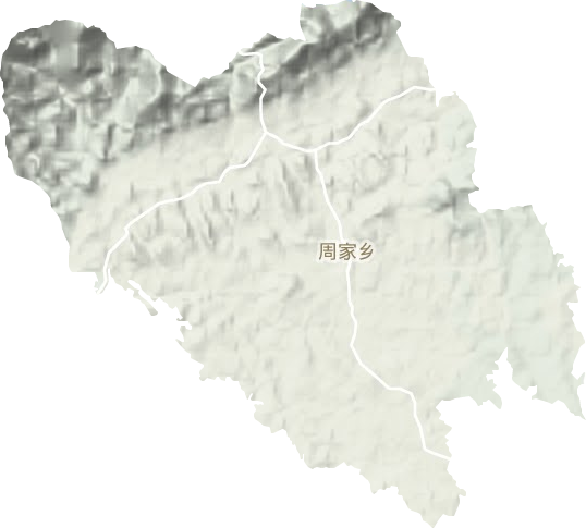 周家乡地形地图