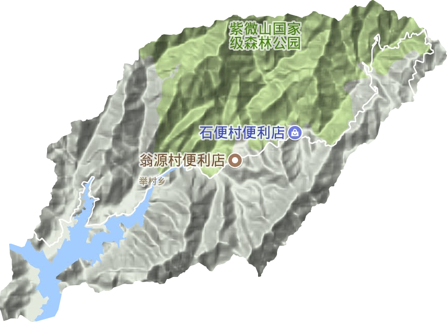 举村乡地形地图