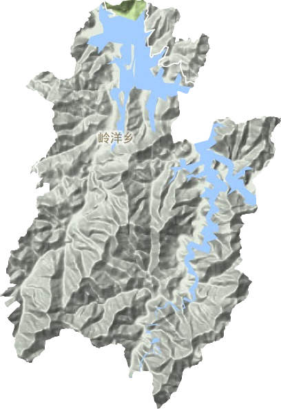 岭洋乡地形地图