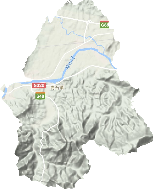 青石镇地形地图