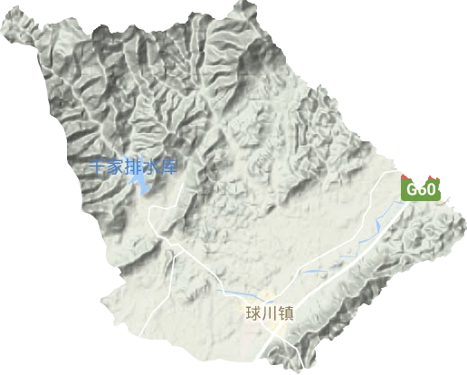 球川镇地形地图