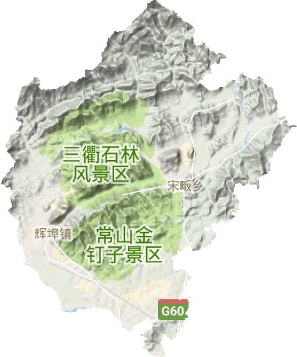 辉埠镇地形地图
