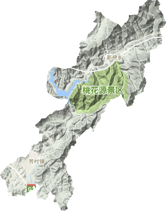 芳村镇地形地图