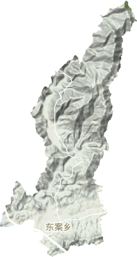 东案乡地形地图