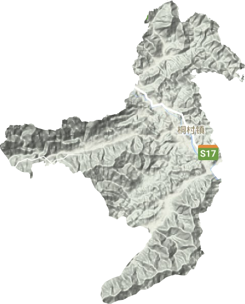 桐村镇地形地图